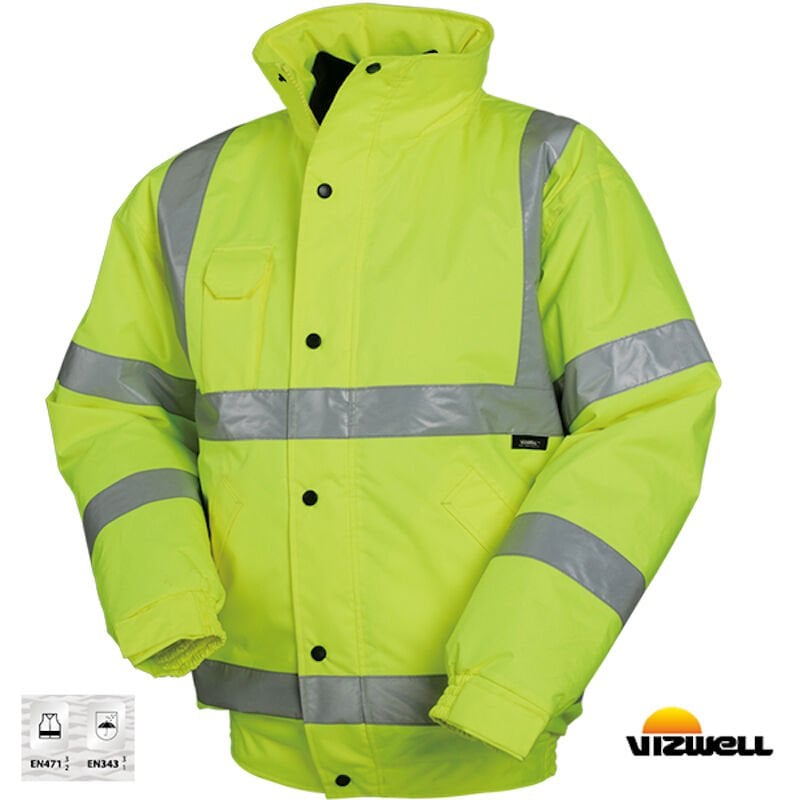 Vizwell™ 300 D Oxford Reflektörlü Bomber Sarı Mont (VWJK04)