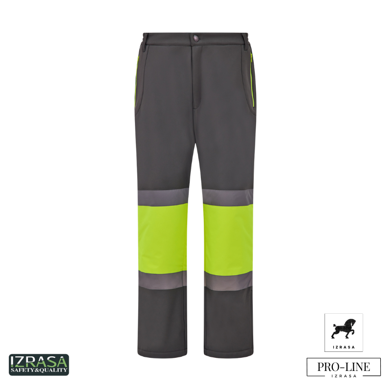 IZRASA SMP-G Sarı Softshell Kumaş Teknik Kontrast Pantolon