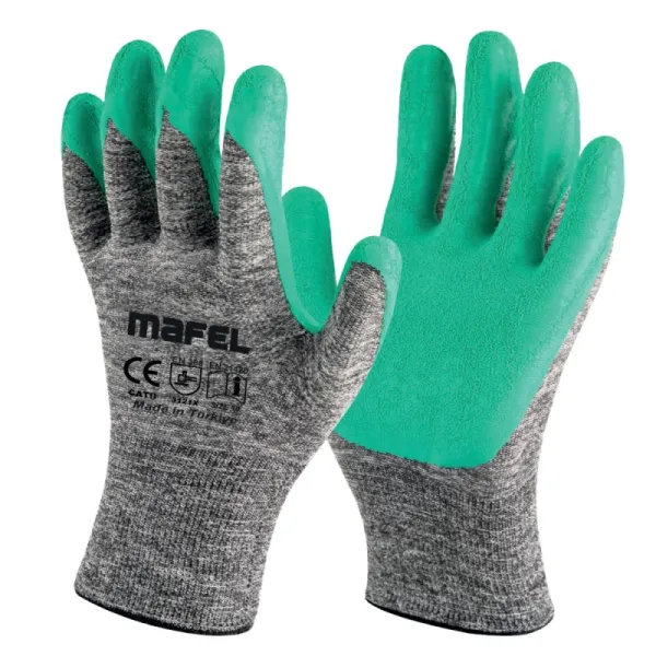 Mafel 080 1/2 Yeşil Kırışık Latex Eldiven