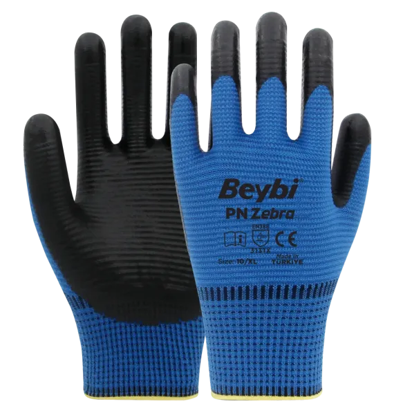 Beybi PN5 Zebra Örme Nitril Eldiven