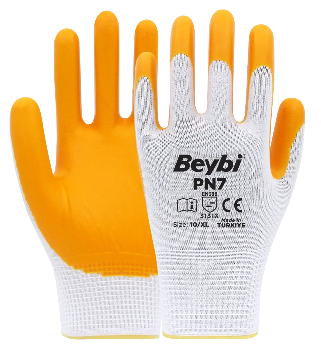 Beybi PN7 Polyester Örme Nitril Eldiven