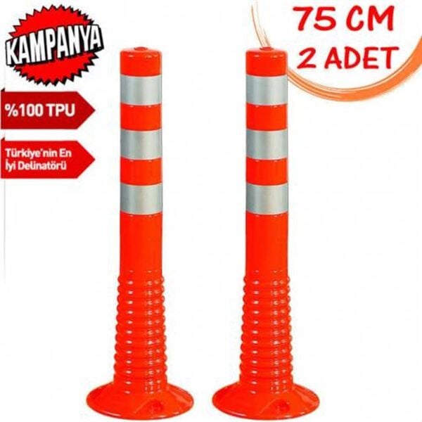 Delinatör 75 Plastik Esnek Ucuz Otopark Delinatörü Yol Duba 75 cm