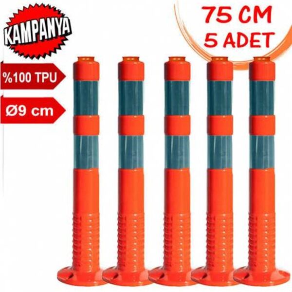 ÜSTÜN ŞERİT AYIRICI DELİNATÖR 75 CM 5 Lİ PAKET