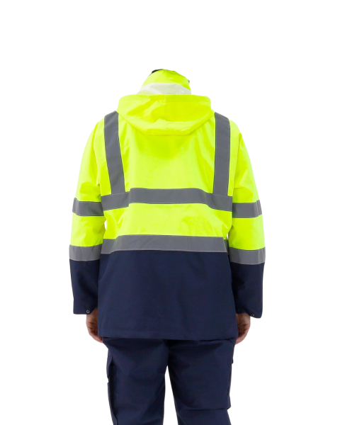 5+1 ŞANTİYE KABANI - İÇİ ÇIKMALI KABAN SARI-LACİVERT PARKA