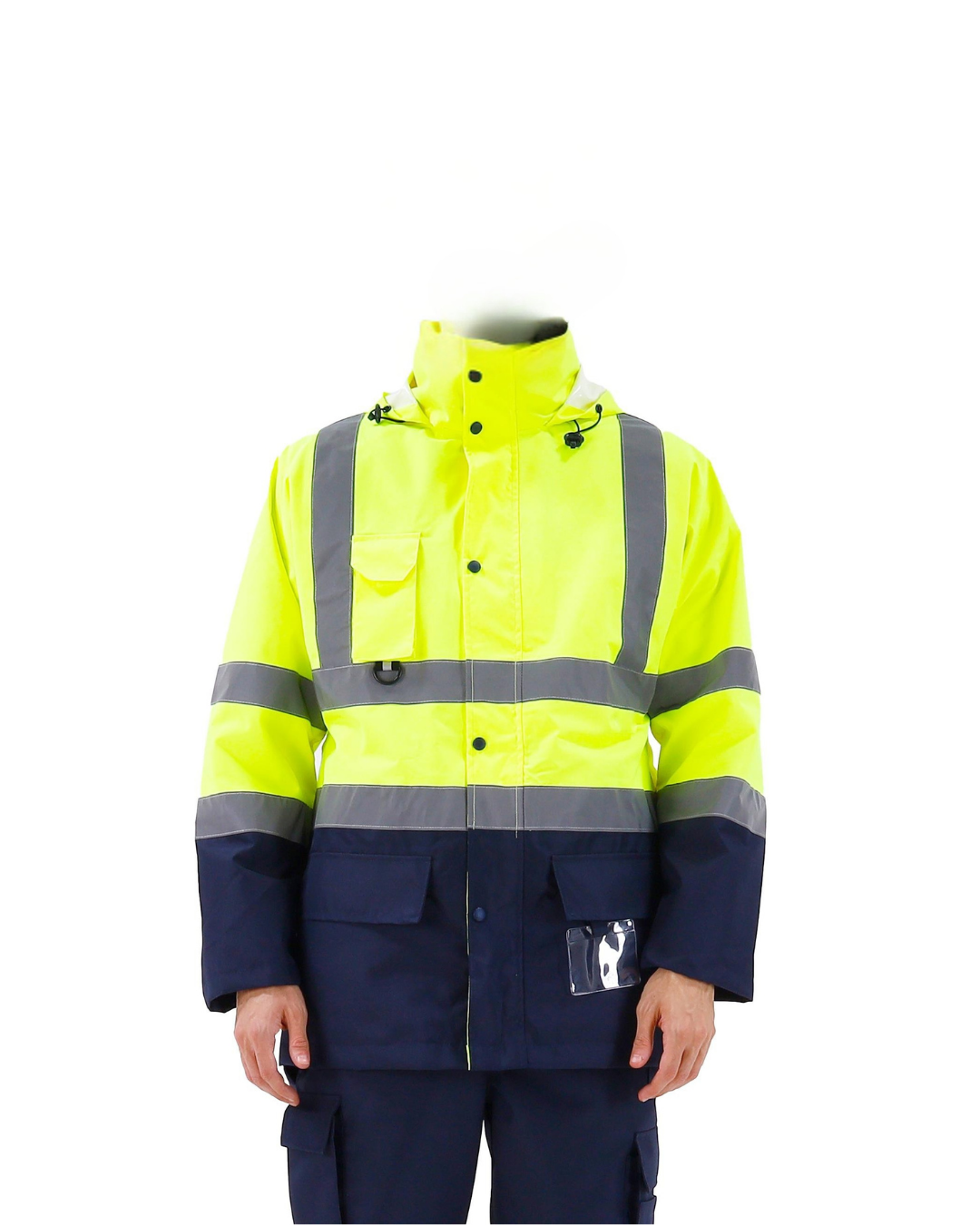 5+1 ŞANTİYE KABANI - İÇİ ÇIKMALI KABAN SARI-LACİVERT PARKA