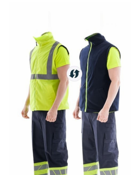 5+1 ŞANTİYE KABANI - İÇİ ÇIKMALI KABAN SARI-LACİVERT PARKA