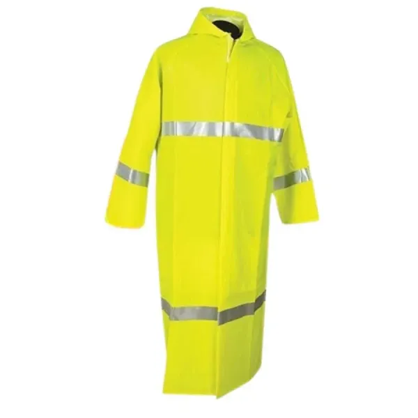 PVC PARDESÜ YAĞMURLUK REFLEKTİF (FOSFOR) BASKILI SARI - 2XL