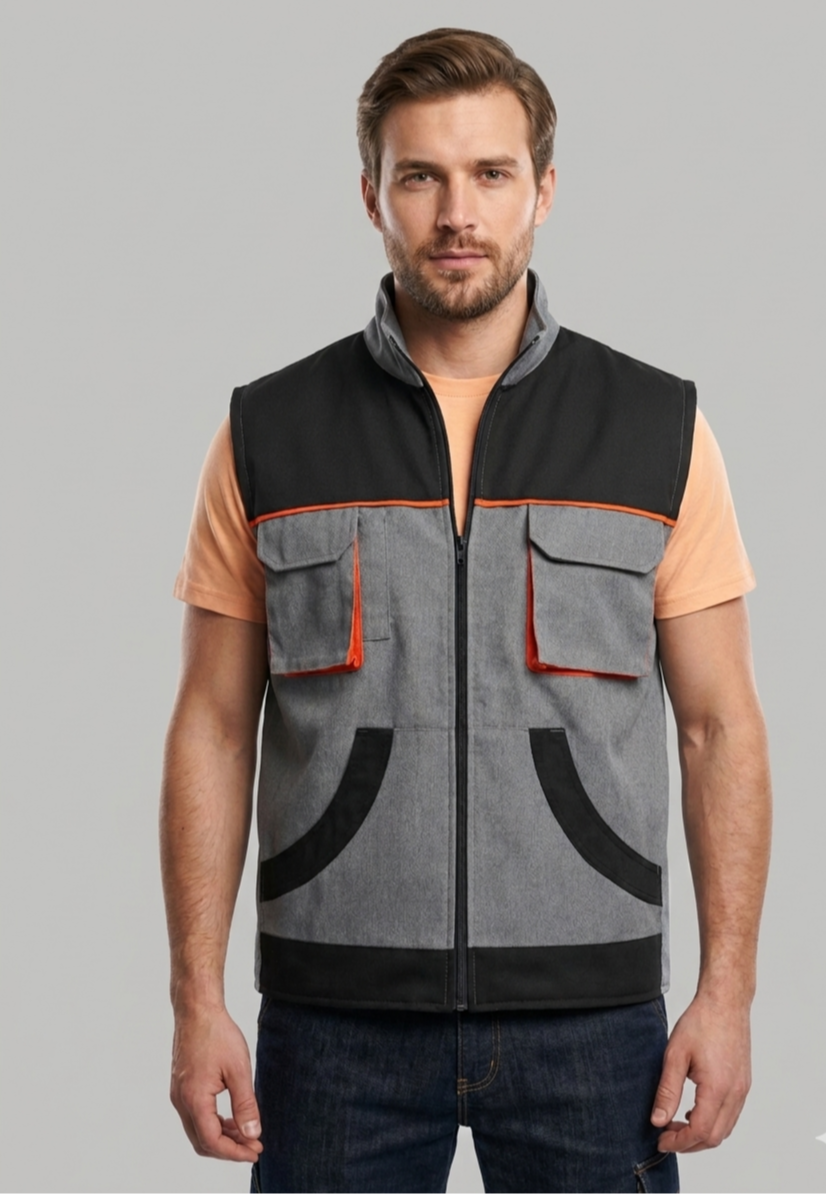 Gülep Çok Cepli Harman Kumaş İşçi Yeleği – Dayanıklı ve Fonksiyonel İş Yeleği