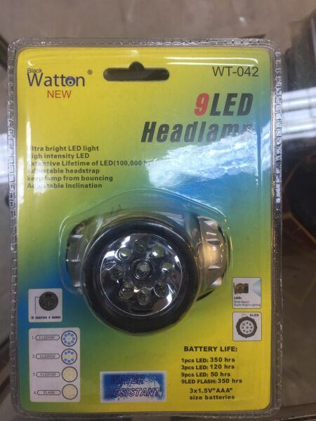 BARET LAMBASI 9 LED PİLLİ