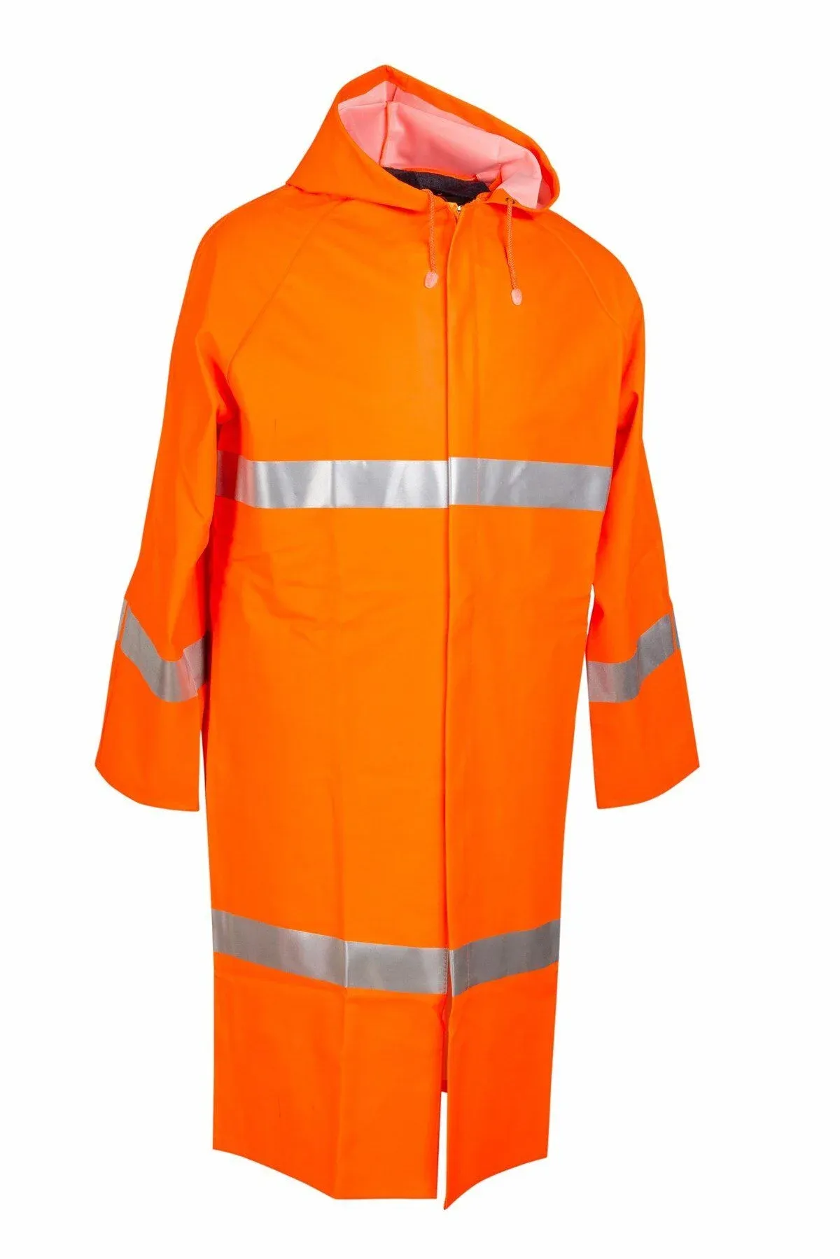 PVC PARDESÜ YAĞMURLUK REFLEKTİF (FOSFOR) BASKILI TURUNCU - 2XL