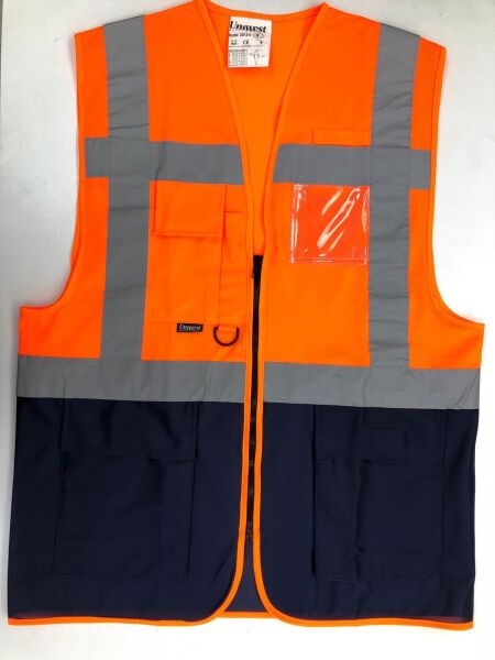 Uniwest UW-216 Cepli Mühendis Yönetici Yeleği Belgeli