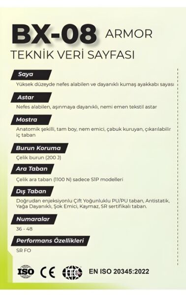Baymax Bx-08 Golden Armor İş Ayakkabısı