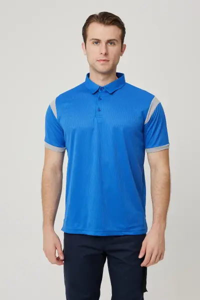 Armadillo Allium Polo Yaka Mavi - Gri T-Shirt