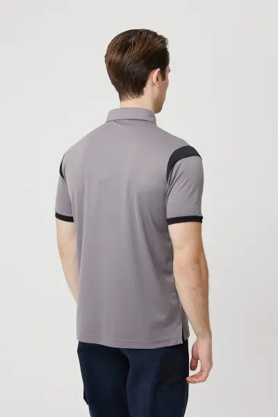 Armadillo Allium Polo Yaka Koyu Gri - Siyah T-Shirt