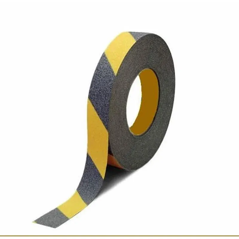 Sarı Siyah Zemin Kaydırmaz Kaymaz Bant 2,5 cm x 25m