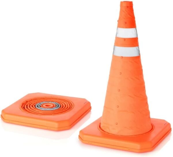 60 cm Katlanabilir Trafik Konisi Reflektörlü