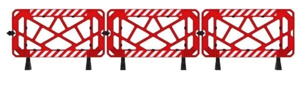 Panel Bariyer 100 × 150 × 50 cm – Kırmızı Beyaz