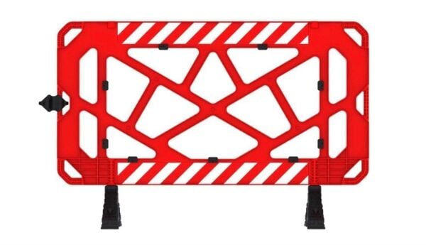 Panel Bariyer 100 × 150 × 50 cm – Kırmızı Beyaz
