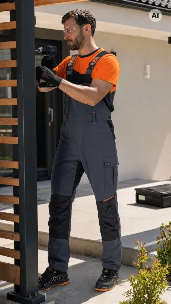 Sara Workwear Posejdon Askılı İş Tulumu