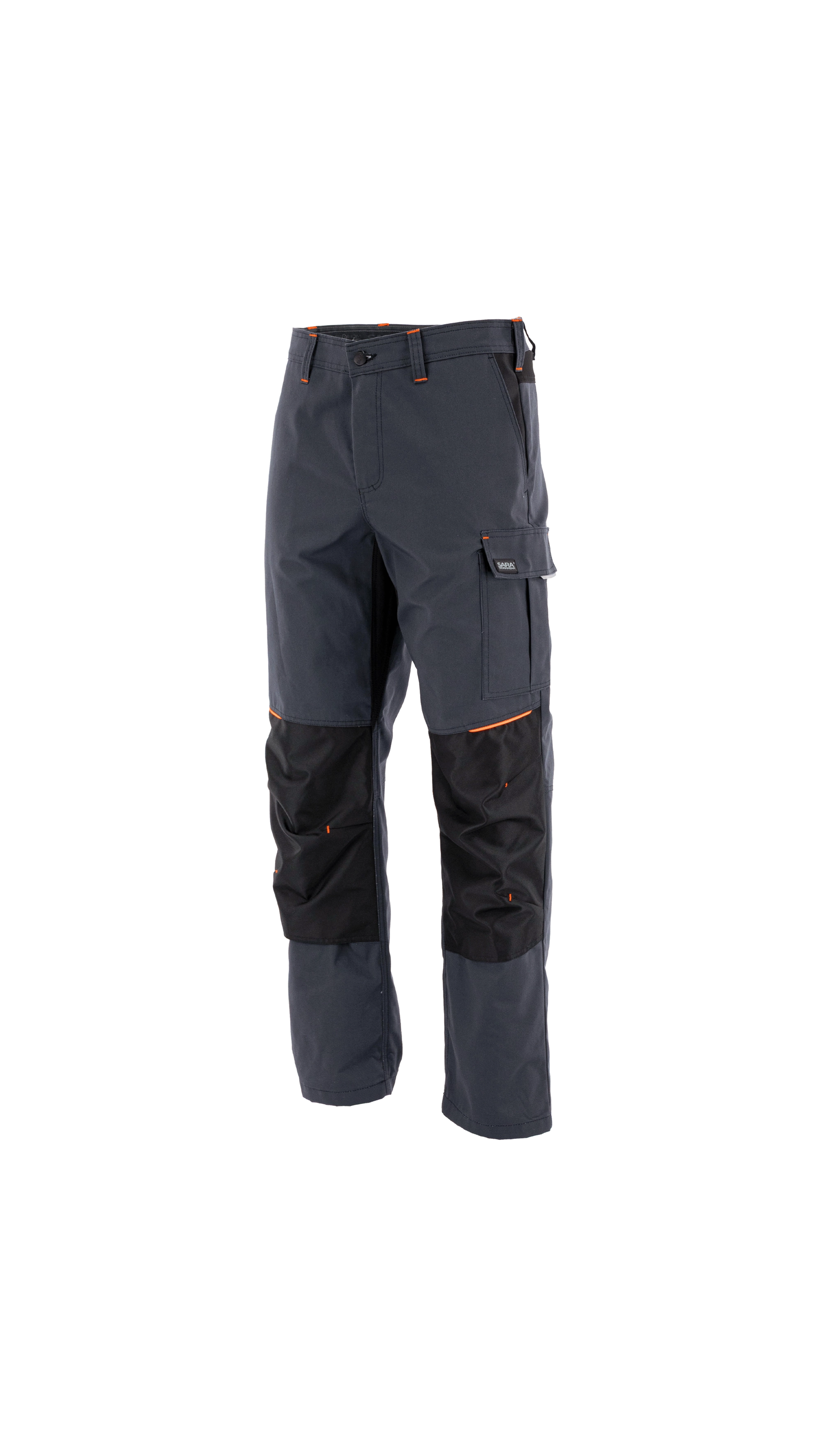 Sara Workwear Cottonflex Esnek İş Pantolonu Siyah Koyu Gri