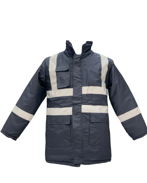 Reflektörlü Oxford Parka Lacivert İş Montu
