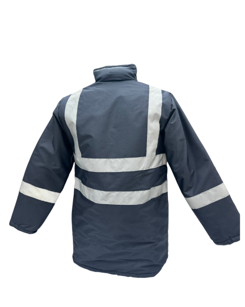 Reflektörlü Oxford Parka Lacivert İş Montu