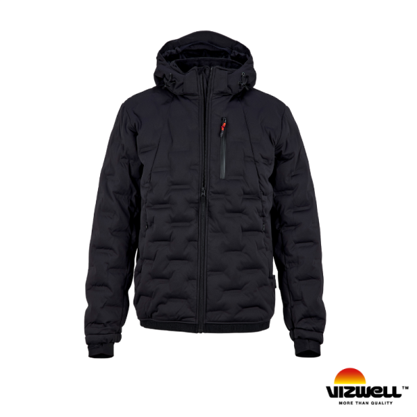 Vizwell VWJK871L Alüminize Astarlı Siyah Şişme İş Montu