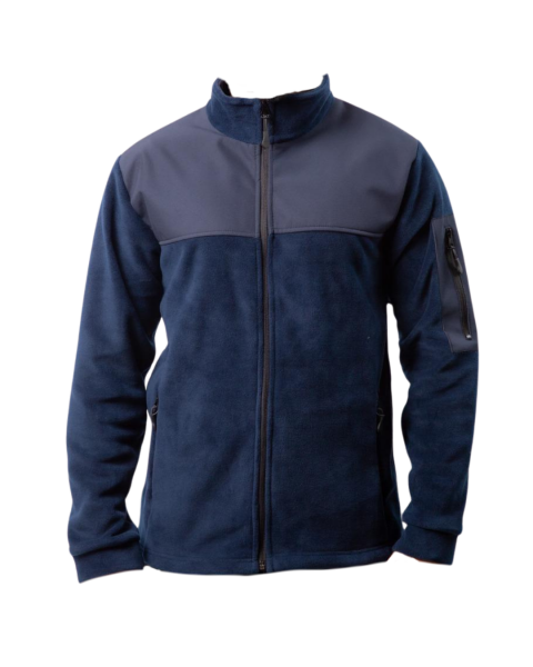 Softshell Detaylı Polar Mont Lacivert-Siyah