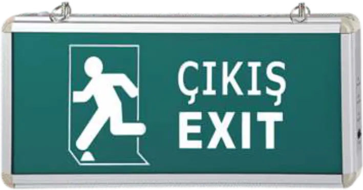 Ledli Acil Çıkış Kapı Üstü