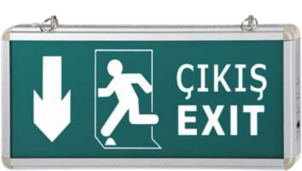 Ledli Acil Çıkış Aşağı Ok
