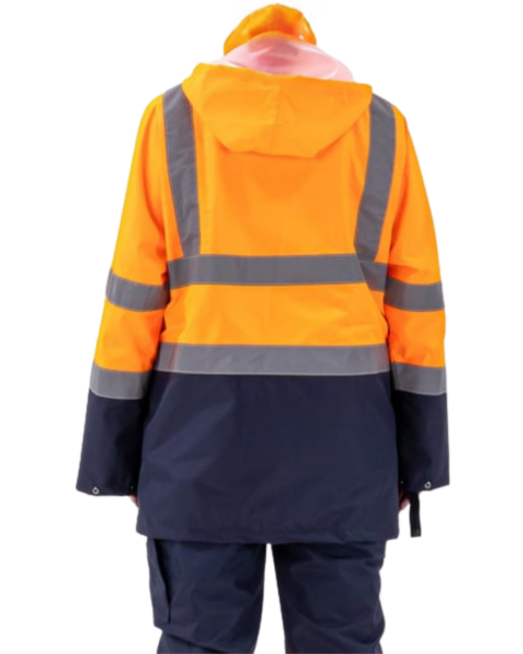 5+1 ŞANTİYE KABANI - İÇİ ÇIKMALI KABAN TURUNCU-LACİVERT MONT