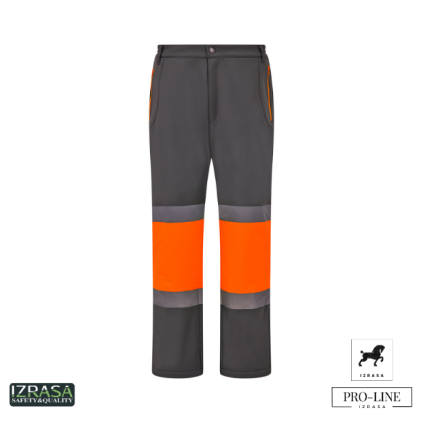 IZRASA SMP-G Turuncu Softshell Kumaş Teknik Kontrast Pantolon