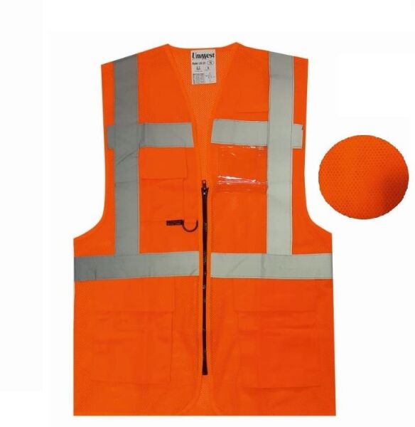 Uniwest® UW 221 Yönetici Mühendis Yeleği Turuncu Fileli
