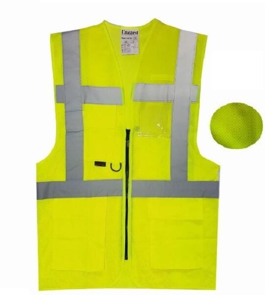 Uniwest® UW 220 Yönetici Mühendis Yeleği Sarı Fileli